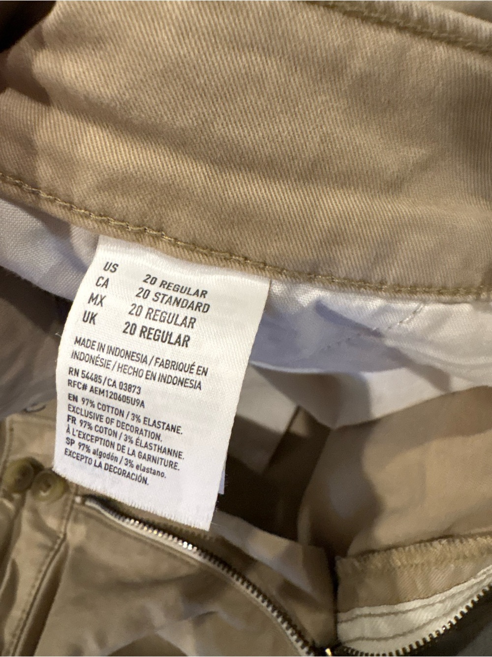 American Eagle Outfitters Stretch Chino Pants in Tan - Picture 3 of 4